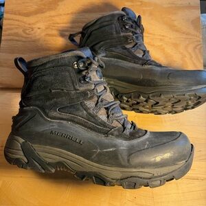 Merrell 13 Ice Jam waterproof Black winter boots hiking work Footwear